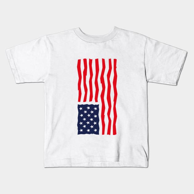 Stars And Stripes / USA / Flag (Rotated) Kids T-Shirt by MrFaulbaum